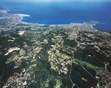 Aerial view of Sophia Antipolis Science Park, Côte d'Azur, France. Photo courtesy of  JJ.L'Héritier/C.A.D.